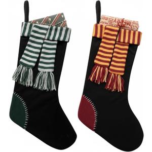 Kigeli 2 Pcs Magic Christmas Stockings 18 Inch Multicolor Wizard Christmas Stockings Hanging Xmas Stocking for Family Holiday Season Decor