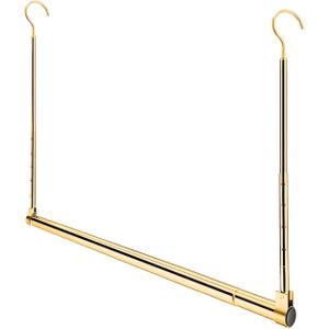 Adjustable Hanging Closet Rod, Extender Hanging Rod, Closet Hanging Organizer, Heavy Duty Closet Bar, Hanging Rod (Gold, 1 Pack)