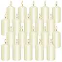 20-Piece Ivory Taper Candles (2x4 inches) | Unscented, Dripless & Smokeless | Clean-Burning Dinner Candles for Weddings, Parties, Dinner Table Decor, Home Dining, Church Ceremonies & Celebrations