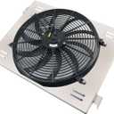 Aluminum Radiator Shroud Electric Fan For 1955-1957 1956 Chevy Bel Air/Nomad V8 Electric Fan with Relay kit