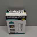 Ailindany Glass R Lily Pipe Inflow Outflow Set Aquatic R Shape Outflow Pipe Set for Aquarium Planted Tank Filter 13mm for 12/16mm(1/2" ID) Tubing