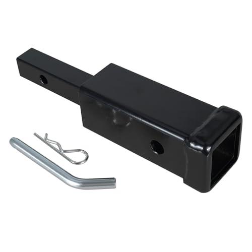 Geksion 1-1/4 to 2" Hitch Adapter Solid Shank 1.25 to 2“Hitch Adapter Include 1/2" Hitch Pin&Clip Set