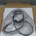 Mccokaige LED Chandelier Modern Pendant Light Fixture Simple Irregular Streamline Ring Light Black with 4500K and 59in Height Adjustable Hanging Lamp for Kitchen Island Hallway Foyer Closet Corridor (12.5" - No Remote)