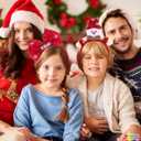 JOYIN 12 Packs Christmas Headbands 3D Head Hat Headbands for Kids Women Men Christmas Parties Costume Accessories Xmas Holiday Party Favors Photo Booth (ONE SIZE FIT ALL)