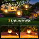 KOOPER Solar Lanterns Outdoor Waterproof, 2 Modes Hanging Solar Lantern with LED Realistic Flickering Flameless Candle, Candles Lanterns Lights Decorative for Outside Hanging Patio Yard Table Tree