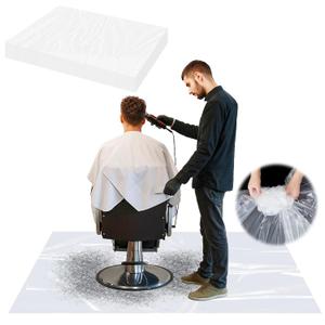 Breling 50 Pcs 48 x 37.4 Inch Extra Large Disposable Haircutting Mat,Disposable Hair Collection Mat For Barbershops,Salons And Pet Grooming