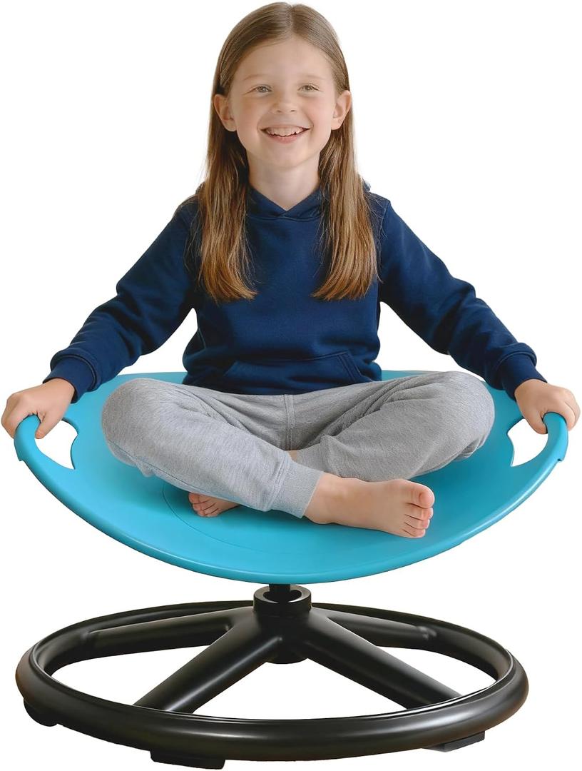 Spinning Chair for Autistic Kids, Sensory Spinning Chair for Kids & Toddlers, 220LBS Capacity, Safe Non-Slip Spin Chair with Handle, Sensory Chair for 3-8 Ages Autism & Special(Blue Oval)