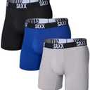 SAXX Underwear Co. Men's Core Performance Mesh Boxer Brief with Fly, Pouch, Pack of 3, M