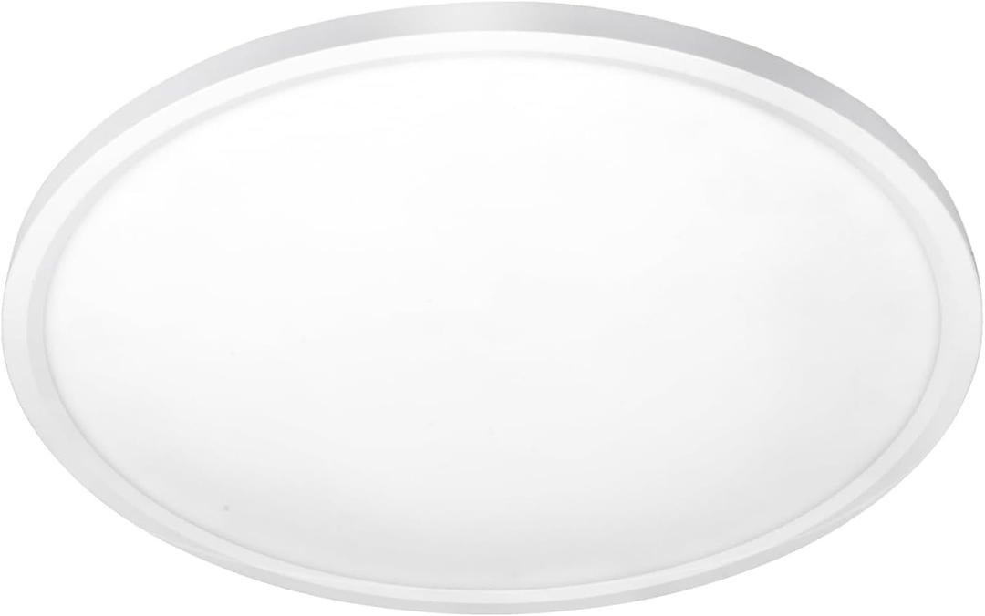 24 Inch LED Flush Mount Ceiling Light, 48W 2700K-5000K 5CCT Adjustable, Super Slim LED Ceiling Light, Dimmable, Round Ceiling Lights for Bedroom Kitchen Living Room, ETL Certified, 1Pack