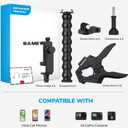 Gooseneck Phone Holder Clamp Clip Mount Cell Phone Stand for Desk Pole Table Compatible with iPhone 16 15 14 Pro Max Plus 13 12 11 SE XS XR X 8 7 6 Samsung GoPro and Other 4-7'' Devices