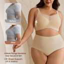 Bra for Women, Deep V Wireless Smooth Seamless Plus Size Bra - Push Up, No Underwire, Full Comfort (Large, Pink)