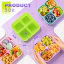 4 Pack Snack Containers Bento Box Adult Lunch Box,Meal Prep Container, Reusable Food Storage lunch Containers Stackable for Work, Travel and Gym (Grass Green, Pink, Green, Purple)
