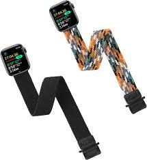 Ankle Stretchy Loop Band Compatible with Apple Watch 49mm 45mm 44mm 42mm 41mm 40mm 38mm for Women and men, Adjustable Magnetic Braided Armband for iWatch Ultra SE Series 9/8/7/6/5/4/3/2/1