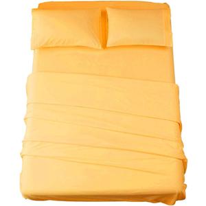 SONORO KATE Bed Sheet Set Super Soft Microfiber 1800 Thread Count Luxury Egyptian Sheets 16-Inch Deep PocketWrinkle and Hypoallergenic-3 Piece (Yellow, Twin XL)