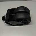 2,500lbs Dual 6" Trailer Jack Swivel Caster with Upgraded Spoked Wheels and Reinforced Bracket, Black