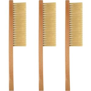 3 Pieces Bee Brush Wooden Handle, Bristles Bee Brush Tool with Wooden Handle