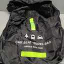 BALEINE Car Seat Travel Bag for Airplane, Water-Resistant Car Seat Bags for Air Travel, Foldable Cover with 3 Handles, Fits Toddler Carseat, Convertible and Booster Seats (Black)