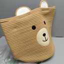 Bear Basket for Nursery, Baby Baskets for Storage, Baby Shower Baskets, Laundry Basket, Storage Hamper for Children Kids Toy Plant Indoor Corner (Brown)
