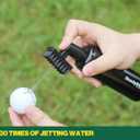 Handy Picks Golf Club Cleaner with Water Bottle Holds 5.5 OZ, Heavy Duty Metal Retractable Magnetic Clip, Waffle Microfiber Golf Towel, Ideal Water Brush Combo (Black)