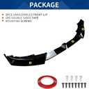 G06 LCI Front Lip Compatible with BMW 2024-2026 X6 G06 M-Sport Model Gloss Black Bumper Spoiler Air Splitter