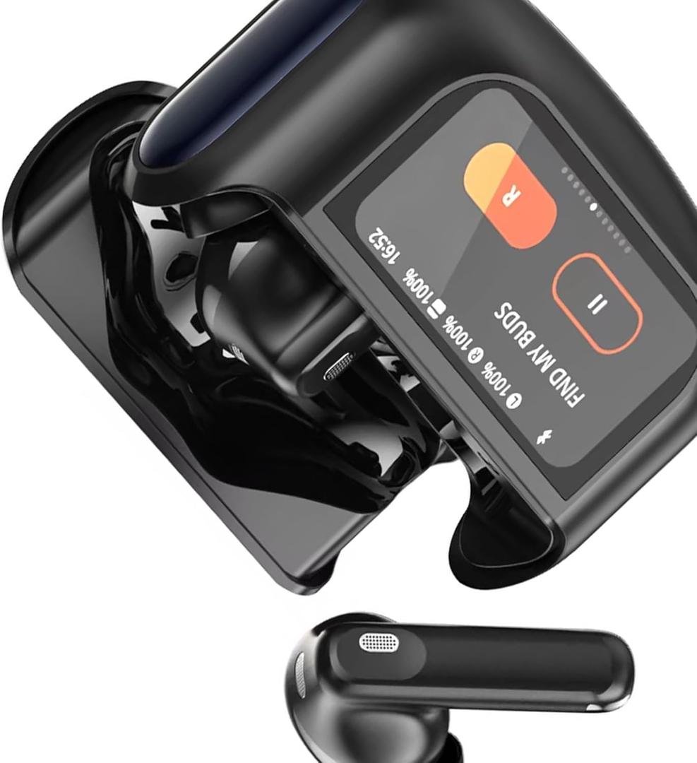 Wireless Earbuds, 48H Bass Stereo Headphones with ANC/ENC