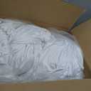 Outpain 50ftx20ft White Backdrop Ceiling Drapes, 10 Panels, 20ft Height, Wrinkle Free, Tent Draping Curtains, Polyester, Wedding, Birthday, Anniversary, 60"W x 240"L
