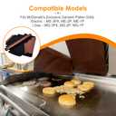 Cook's Aid 10 Pack PTFE Release Sheets with Bracket Loop for McDonald's Exclusive Garland Electric & Gas Platen Grills 25.43"×20.28" - (Black/Gold), Ideal for Bread and Buns