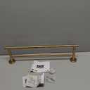 JQK Double Towel Bar Champagne Bronze, 20.5 Inch 304 Stainless Steel Thicken 0.8mm Towel Rack Bathroom, Towel Holder Wall Mount, Useable Length 18 Inch, TB100L18-CB