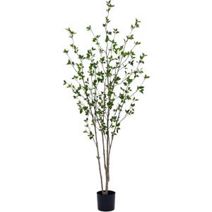 7ft Artificial Citrus Tree Minimalist Faux Tree for Indoor Dcor, Fake Critus Tree Perfect for Home, Office, Living Room, Bedroom & Porch