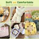 Aeelike Soft Yarn for Crocheting, 4 Skeins Soft Yarn #5 Fluffy Yarns Each 100g (3.52 oz) 50m (54.7 Yards)- Flexible Bulky Yarns for DIY Crafts Making Blanket Scarves Hat, Milky White