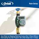 Orbit Programmable Digital Hose Watering Timer - 1 Outlet - Battery Powered - with LCD Screen - Built-in Rain Delay - Water-Resistant - 62061