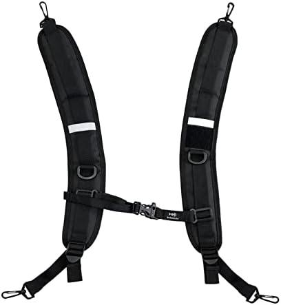 Bassdash Backpack Straps Replacement Adjustable Padded Shoulder Straps for Backpack Dry Bag Black