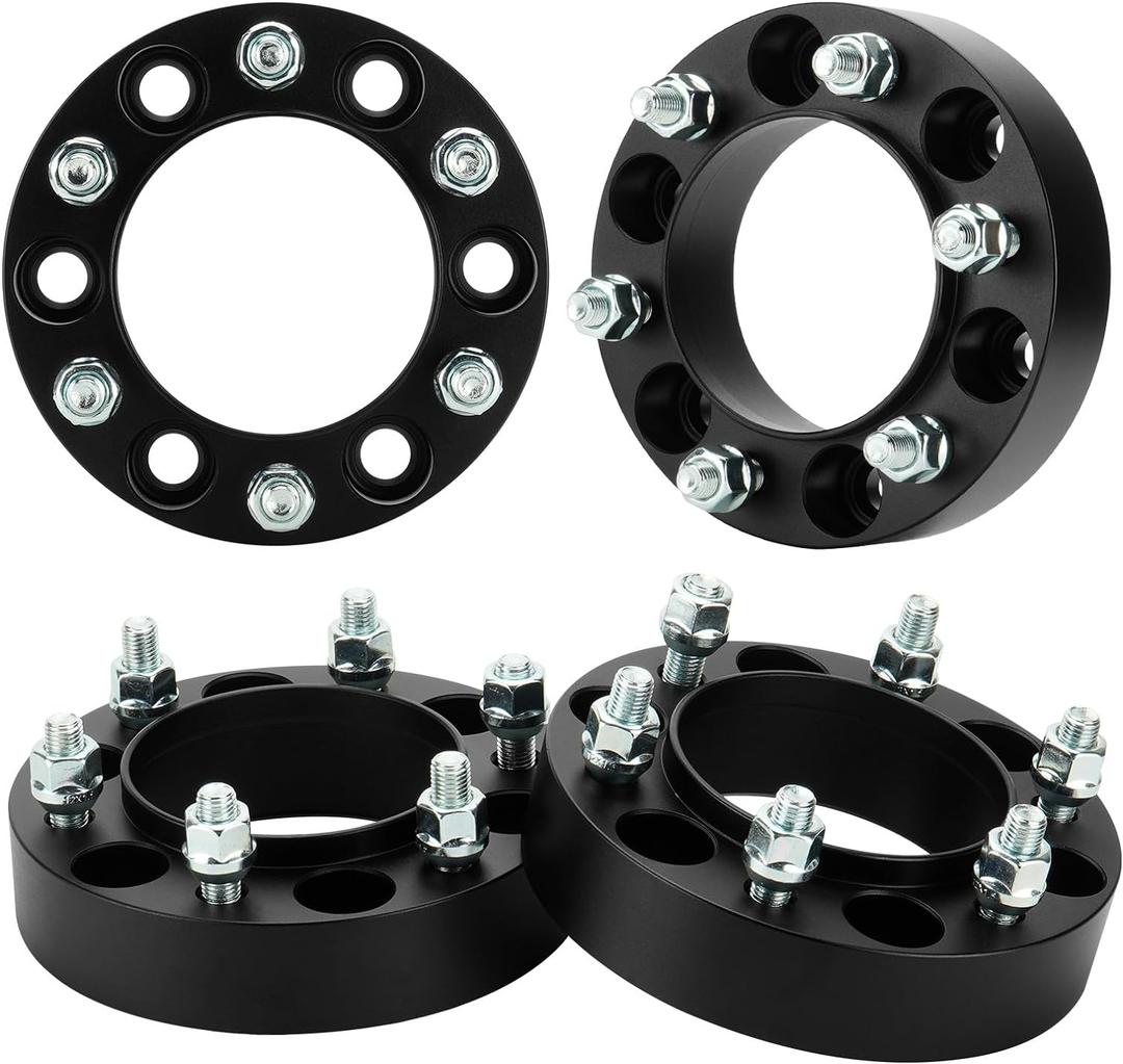 6X5.5 Hubcentric Wheel Adapters, 1.25" 6x139.7 for 1996-2021 4Runner, Forged 6 Lug Wheel Spacers with M12x1.5 Studs 106mm Bore 4PCS (6x5.5-1.25")