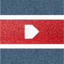 Heavy-Duty Baseball Batting Hitting Mat 12' x 6' Baseball Softball Turf Training Mat Regulation Size with Home Plate Non-Slip Bottom Thickening Design Suitable for Indoor and Outdoor Use (Red and Blue)
