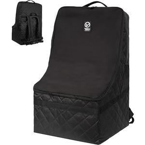 V VOLKGO Extra Padded Car Seat Travel Bag for Airplane, Heavy Duty Car Seat Bags for Air Travel Large Durable Carseat Carrier Bag, Airport Gate Check Bag with Padded Shoulder Strap