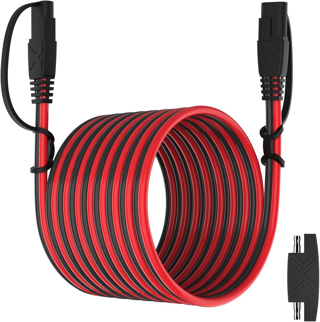 OYMSAE 25Feet SAE Extension Cable Quick Disconnect Connector 16AWG for Automotive, Solar Panel, Charging Adapter (25FT)
