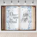 Mocsicka Once Upon a Time Backdrop 7x5ft Fairy Tale Book Princess Party Decorations Ancient Castle Photo Backdrops Old Opening Magic Book Romantic Story Wedding Birthday Photography