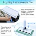 Snap Grip Mini Mop, Convenient Cloth Changing Mini Mop, with 10 Reusable Cloths, Stainless Steel, One-Click Replacement Design, for Multi Cleaning