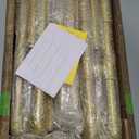 Industrial Pipe Clothing Racks with 5 Shelves, Wall Mounted Gold Clothes Rack for Hanging Clothes, Gold Wall Clothing Rack, Heavy Duty Clothes Rack for Walk in Closet, Laundry Room