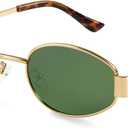 livho 2025 Trendy Oval Sunglasses - Stylish Polarized Shades for Everyday - Retro Metal Frames