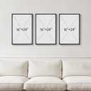 Framed Black and White Abstract Wall Art, 3 Piece Modern Canvas Prints Paintings Art for Walls, Minimalist Black White Abstract Pictures for Living Room Bedroom Dining Room Office Wall Decor 16x24 In