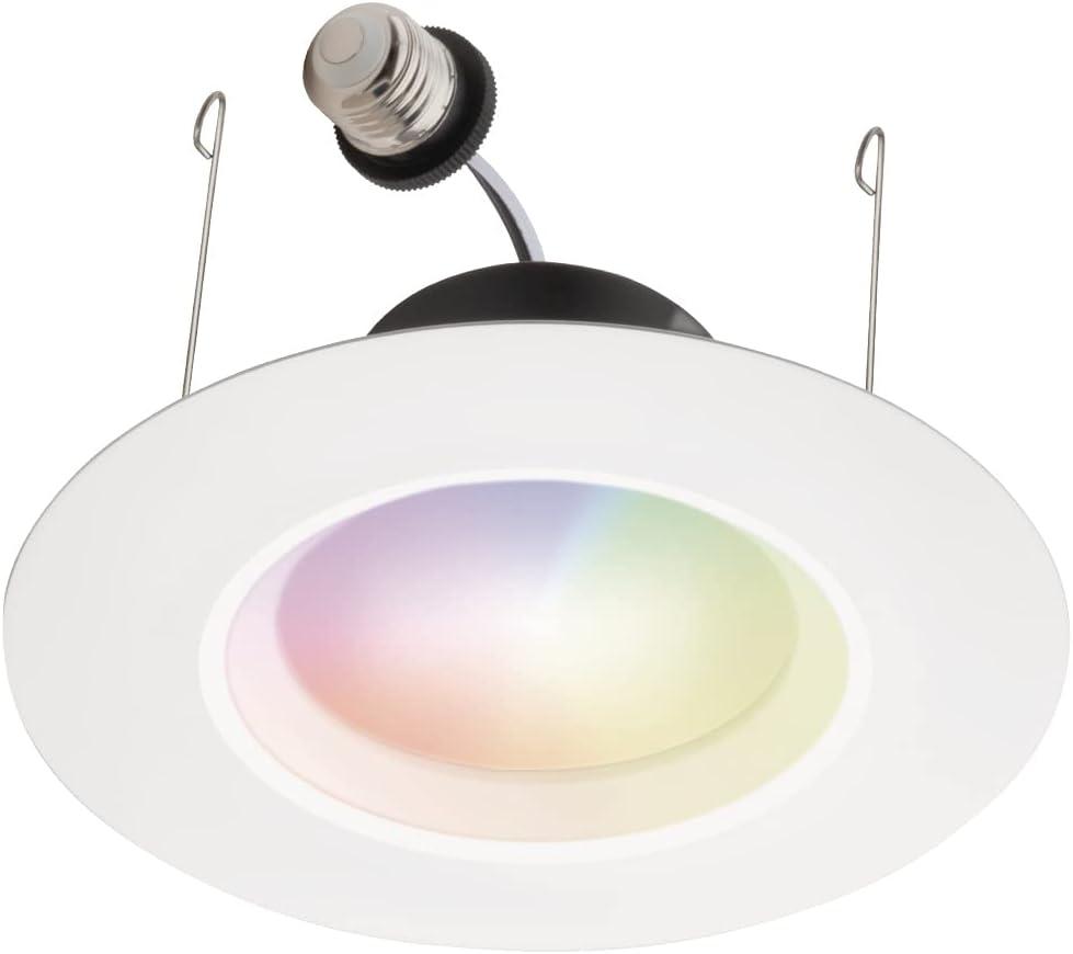 Juno RB56SC RGBW MW M6 RetroBasics Retrofit Smart Downlight, Switchable, RGBW, 5- to 6-Inch, Matte White