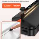 Vacuum Sealer Machine,75Kpa Precision Suction Power 6-in-1 Food Sealer with Digital Timer, Dry & Moist Food Modes, Compact Design with 10 Vacuum Bags & Bulit-in Cutter (Black)