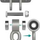 BETOOLL Swing Hangers with Bearing, Heavy Duty Porch Swing Hanging Kit for Outdoor Playground Tree Indoor Ceiling Mount Hardware Brackets Hooks for Yoga Hammock Punching Bag Accessories 2PCS Silver