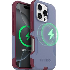 OtterBox iPhone 16 Pro (Only) Commuter Series Case Built-in MagSafe Thin, Dual-Layer, Pocket-Friendly, Port Cover Berry Seriously (Purple/Pink)