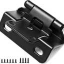 50 Pack (25 Pairs) 1/2" Overlay Semi-Hidden Cabinet Hinges - Matte Black Self-Closing With Silicone Cushion for Kitchen Cabinet Doors