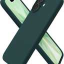 ORNARTO Compatible with iPhone 17 Case 6.3, Slim Liquid Silicone 3 Layers Full Covered Soft Gel Rubber Phone Case Protective Cover 6.3 Inch, Olive Green