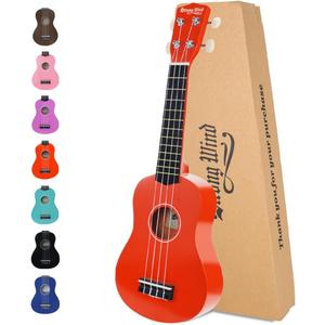 Strong Wind Soprano Ukulele 21 Inch Basswood Ukeleles for Beginners Four Strings Hawaiian Guitar Ukulele for Adults Teenagers, Orange Strong Wind Soprano Ukulele 21 Inch Basswood Ukeleles for Beginners Four Strings Hawaiian Guitar Ukulele for Adults Teenagers, Orange