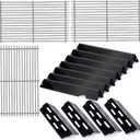 Grill Flavorizer Bars Heat Deflectors Replacement with Cooking Grates for Weber Genesis II E-410 E-415 E-435 LX E-440 Series, Replacement Parts for Weber 66089, 66097, 66041, 66033, 66796