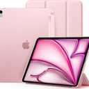 for iPad Air 13 Inch Case M4/M3/M2 (2026/2025/2024), Slim Stand Smart Cover with Translucent Hard Back for iPad Air 13 Case, Support Touch ID, Auto Wake/Sleep Pink